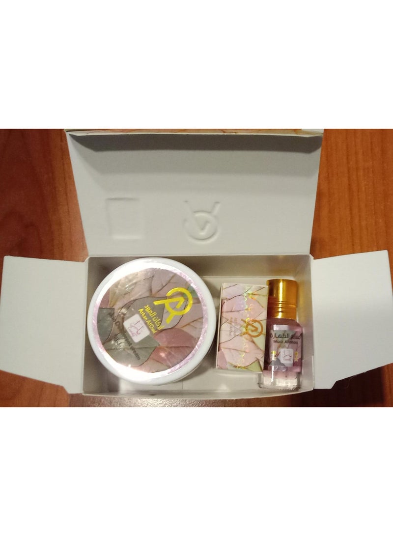 مجموعة مسك طهارة أركان العود من 3 قطع عناية شخصية كاملة انتعاش أصلي رائحة يارا - Image 3